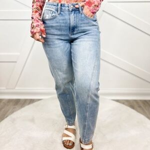 Judy Blue High Waist Slim Barrel Fit Womens Denim Jean NEW